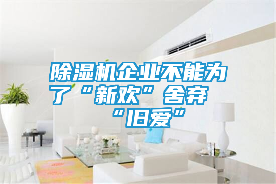 除湿机企业不能为了“新欢”舍弃“旧爱”