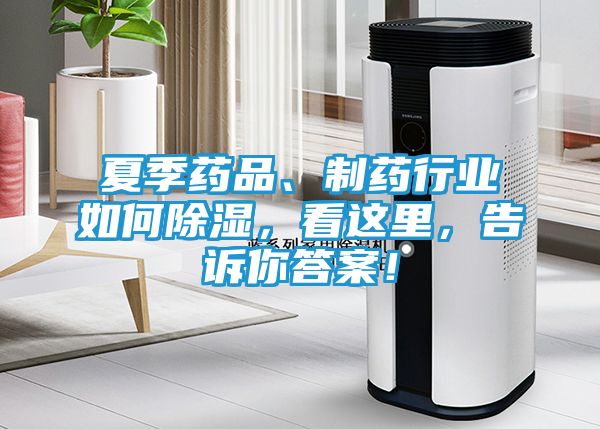 夏季药品、制药行业如何除湿，看这里，告诉你答案！