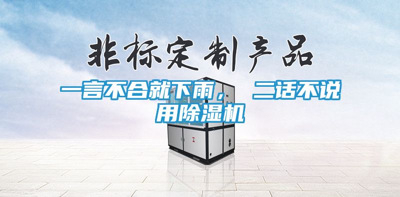 一言不合就下雨， 二话不说用除湿机
