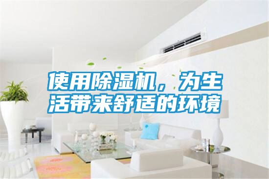 使用除湿机，为生活带来舒适的环境