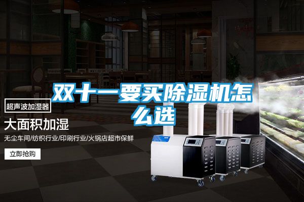 双十一要买除湿机怎么选