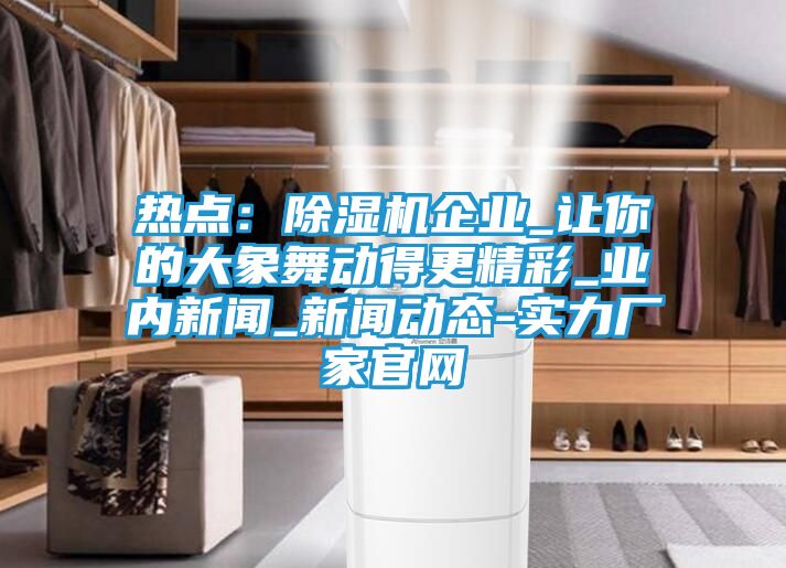 热点：除湿机企业_让你的大象舞动得更精彩_业内新闻_新闻动态-实力厂家官网
