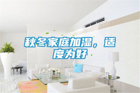 秋冬家庭加湿,适度为好