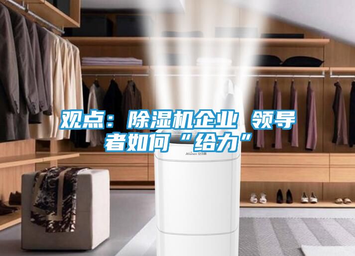 观点：除湿机企业 领导者如何“给力”