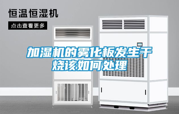 加湿机的雾化板发生干烧该如何处理