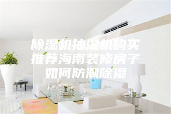除湿机抽湿机购买推荐海南装修房子如何防潮除湿