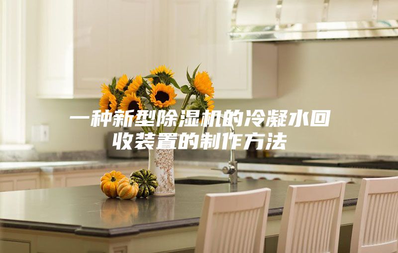 一种新型除湿机的冷凝水回收装置的制作方法