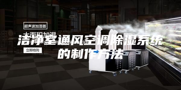 洁净室通风空调除湿系统的制作方法
