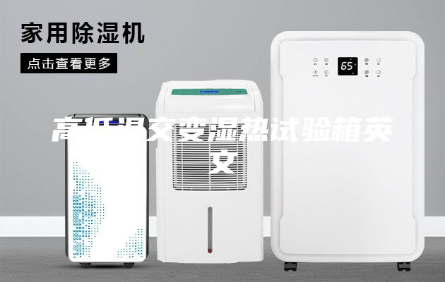 高低温交变湿热试验箱英文