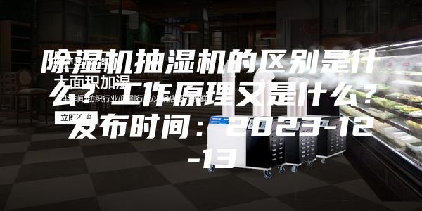 除湿机抽湿机的区别是什么？工作原理又是什么？ 发布时间：2023-12-13