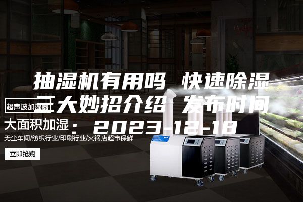 抽湿机有用吗 快速除湿三大妙招介绍 发布时间：2023-12-18