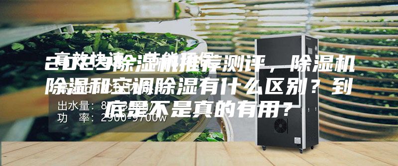 2023除湿机推荐测评，除湿机除湿和空调除湿有什么区别？到底是不是真的有用？