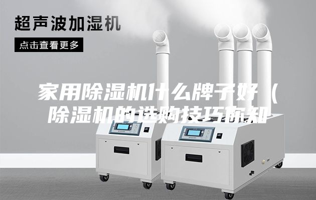 家用除湿机什么牌子好（除湿机的选购技巧你知