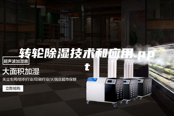 转轮除湿技术和应用.ppt