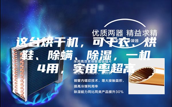 这台烘干机，可干衣、烘鞋、除螨、除湿，一机4用，实用率超高