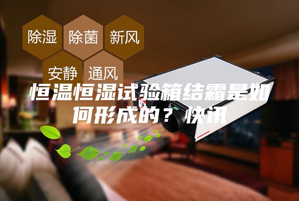 恒温恒湿试验箱结霜是如何形成的？快讯